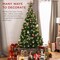 Artificial Christmas Tree Hinged Pine with 250 Lights, 1,000 Tips & Foldable Base Pre-Lit Outdoor Holiday Decor
